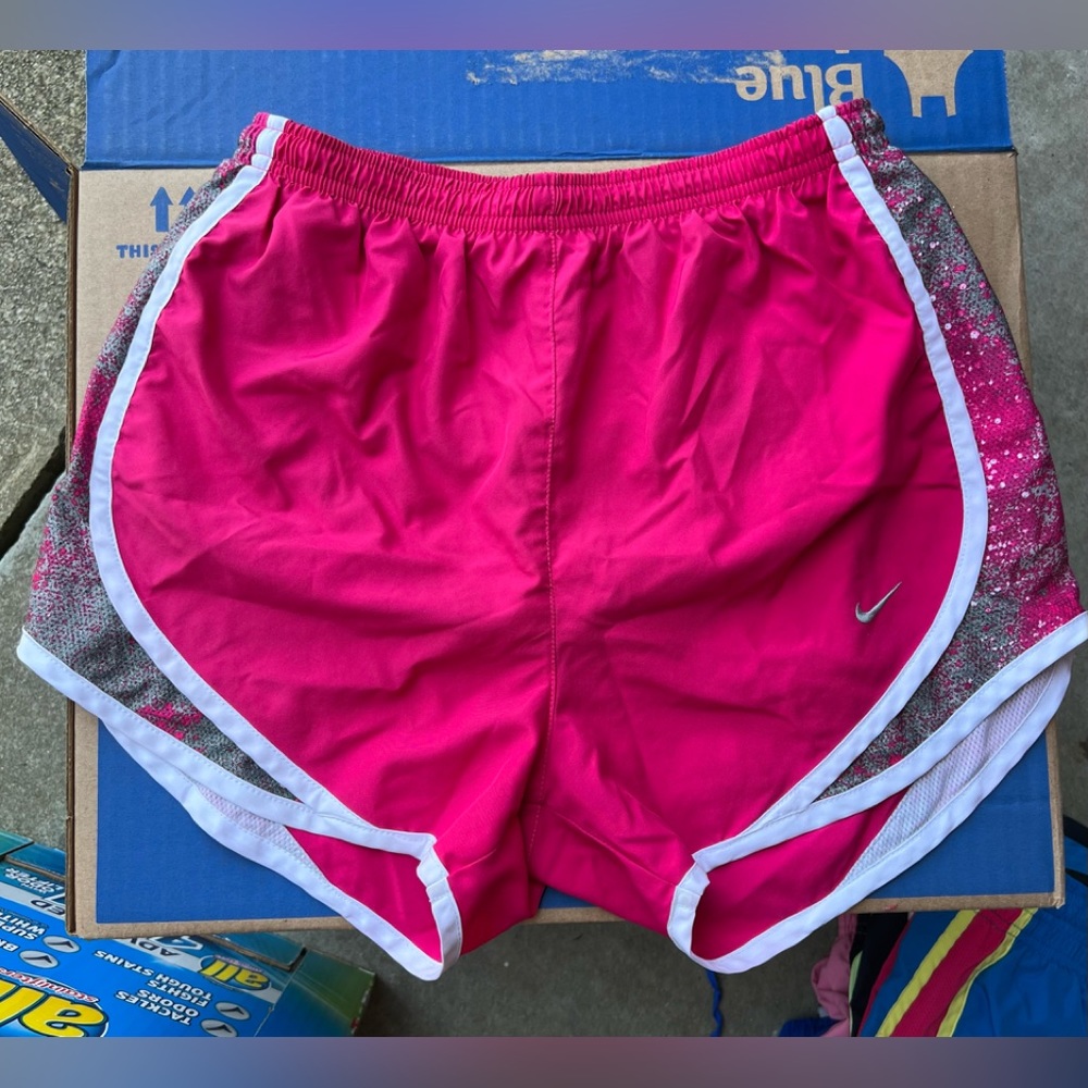 Nike Dri-Fit Pink and Gray Gym Shorts